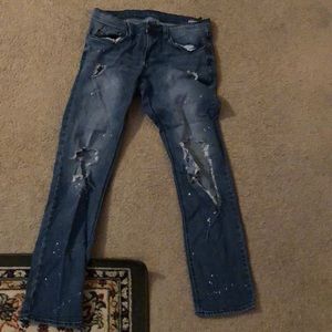 skinny distressed jeans